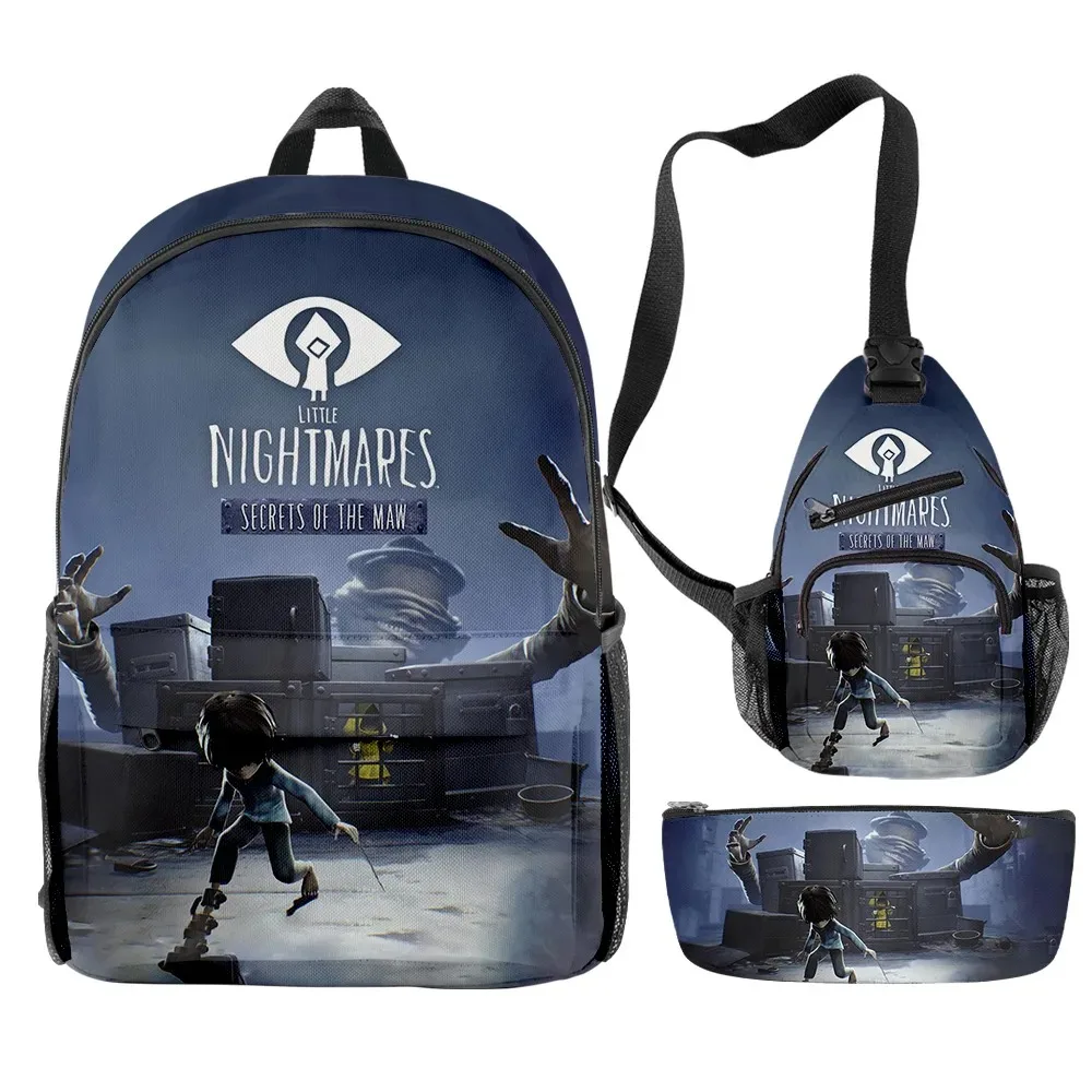 

Little Pesadelos Jogo Merch 3 pçs/set Escola de Viagem Saco Crossbody Bagl Lápis saco Terno Para Crianças Aldult 2024