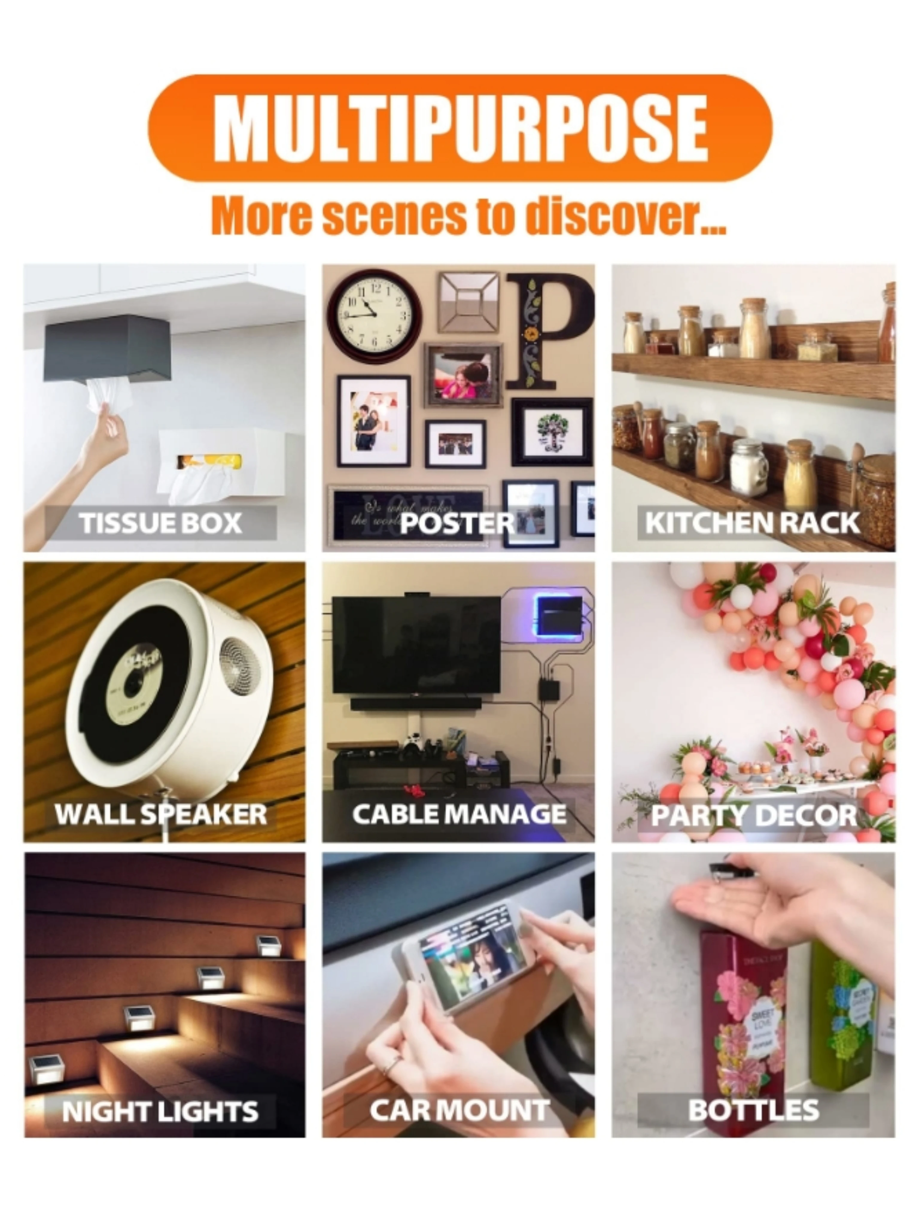 1/2rolls Nano Tape Traceless Waterproof Double-Sided Adhesive Tape For Bathroom Kitchen Sink Tap Gel Sticker No Trace Reusable