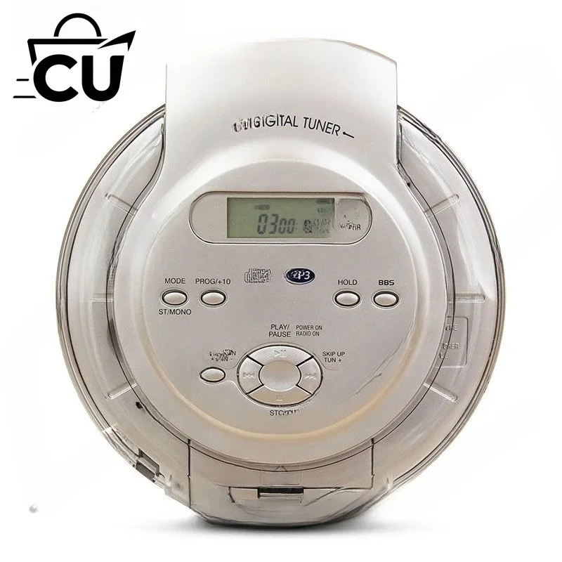 Portable CD player, Walkman CD player, English CD support Silver