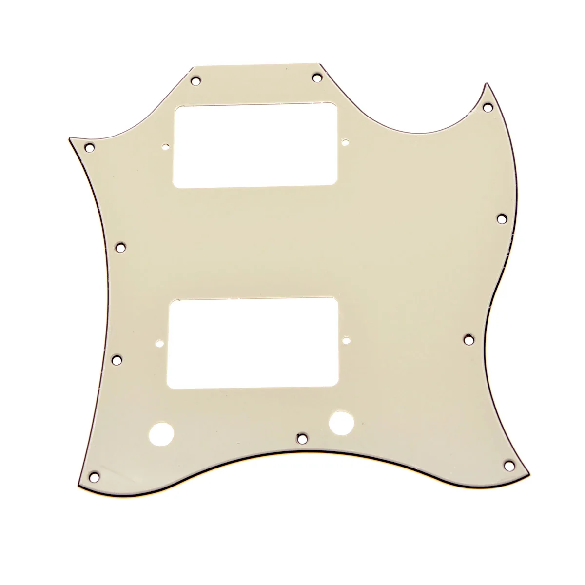 KAISH SG Standard Full Face Guitar Pickguard Scratch Plate Light Cream with Screws