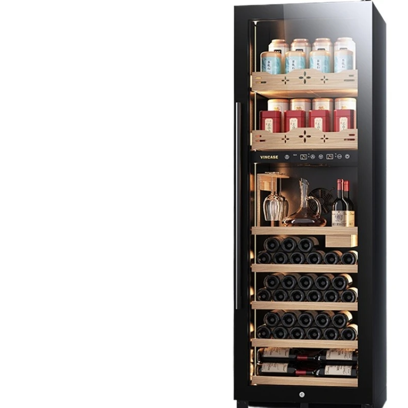 Frequency conversion wine cabinet, constant temperature embedded double temperature household ice bar
