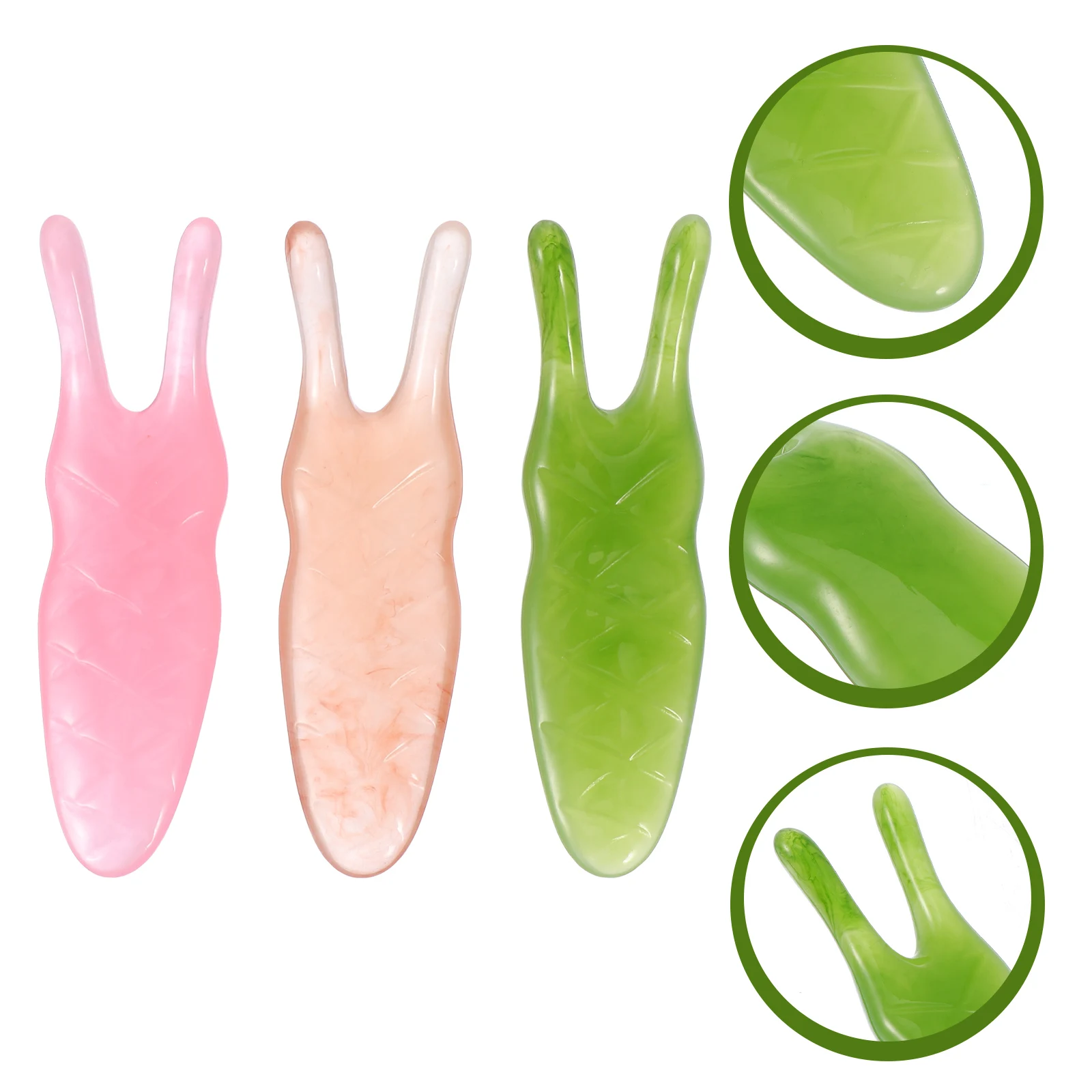 

3Pcs Resin Nose Massagers Natural Two-Pronged Nose Scrapers for Relaxation Massage Facial Blood Circulation Health Care Tool