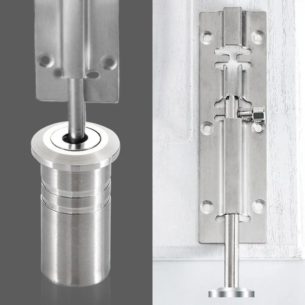 1Pcs Dustproof Door Bolt Cover Stainless Steel with Accessories Latch Cover Invisible Sandproof Door Latch Protection Cover Door