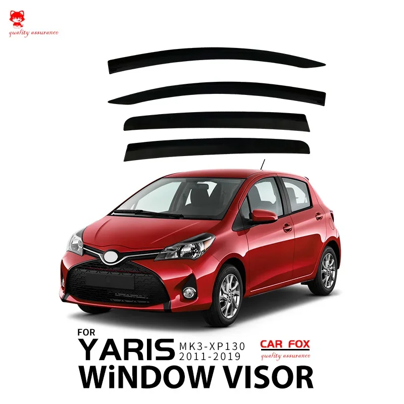 For Toyota YARIS XP130 2011-2019 Hatchback Window Visor Rain OR Shine Side Window Deflector Visor Shades Ventvisor Strip