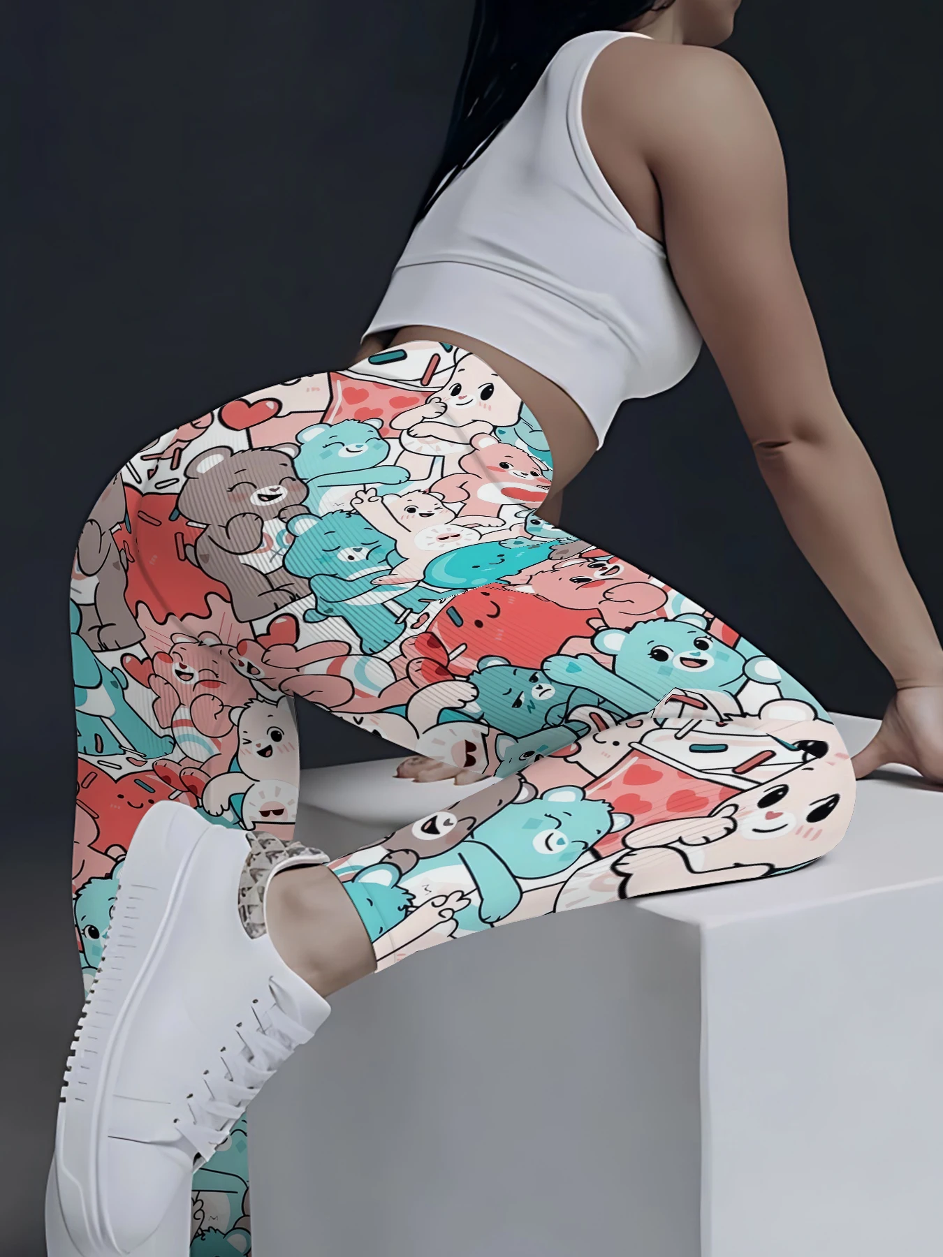 MSIEESO-Leggings d'ours mignons drôles pour femmes, pantalons de yoga, intérieur, extérieur, jogging, fitness, vêtements de sport, mode, livraison directe