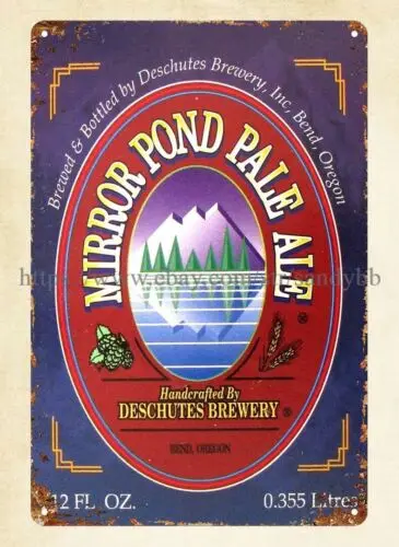 Deschutes Brewery MIRROR POND PALE ALE metal tin sign living room artwork decor