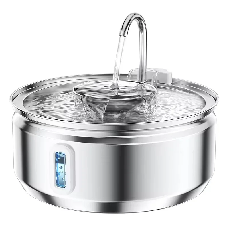 Cat Fountain 3.2 L/108 oz Upgraded Stainless Steel Pet Fountain Cat Drinking Automatic Cat Water Bowl Dispenser