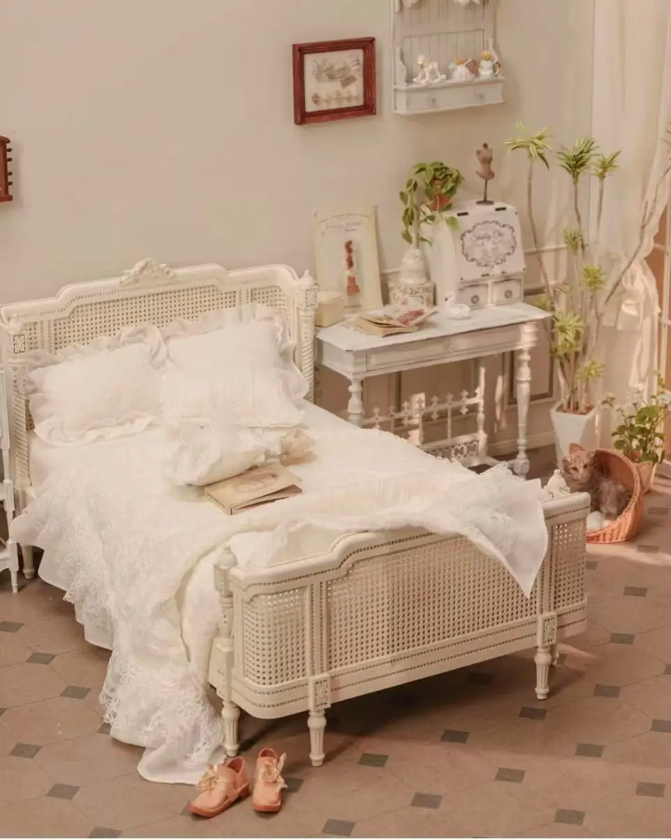 Bjd DollHouse Sofa Accessories Miniature Palace Carved Furniture Decoration 1/6 Chair Dresser Wardrobe Storage Cabinet Ob11 Mold