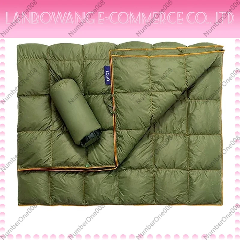Wearable Down Blanket Waterproof Portable Lightweight Travel Camping Blanket with Armholes for Outdoor Office Airplane Nap