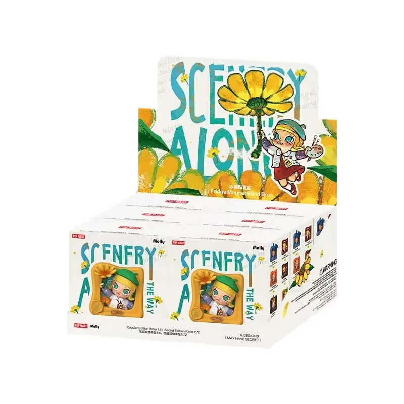 

POP MART Molly 'Scenery along the Way' Trendy Fridge Magnet Mystery Blind Box Collectible Figurine Ornament for Toy Enthusiasts