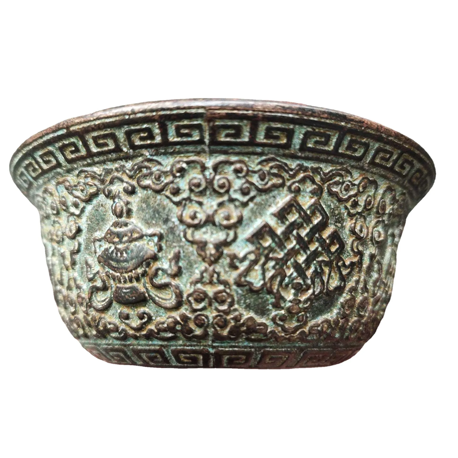 Basin ornament bronze collection brass green rust dark eight immortals bowl copper basin bronze statue animal sculpture craft