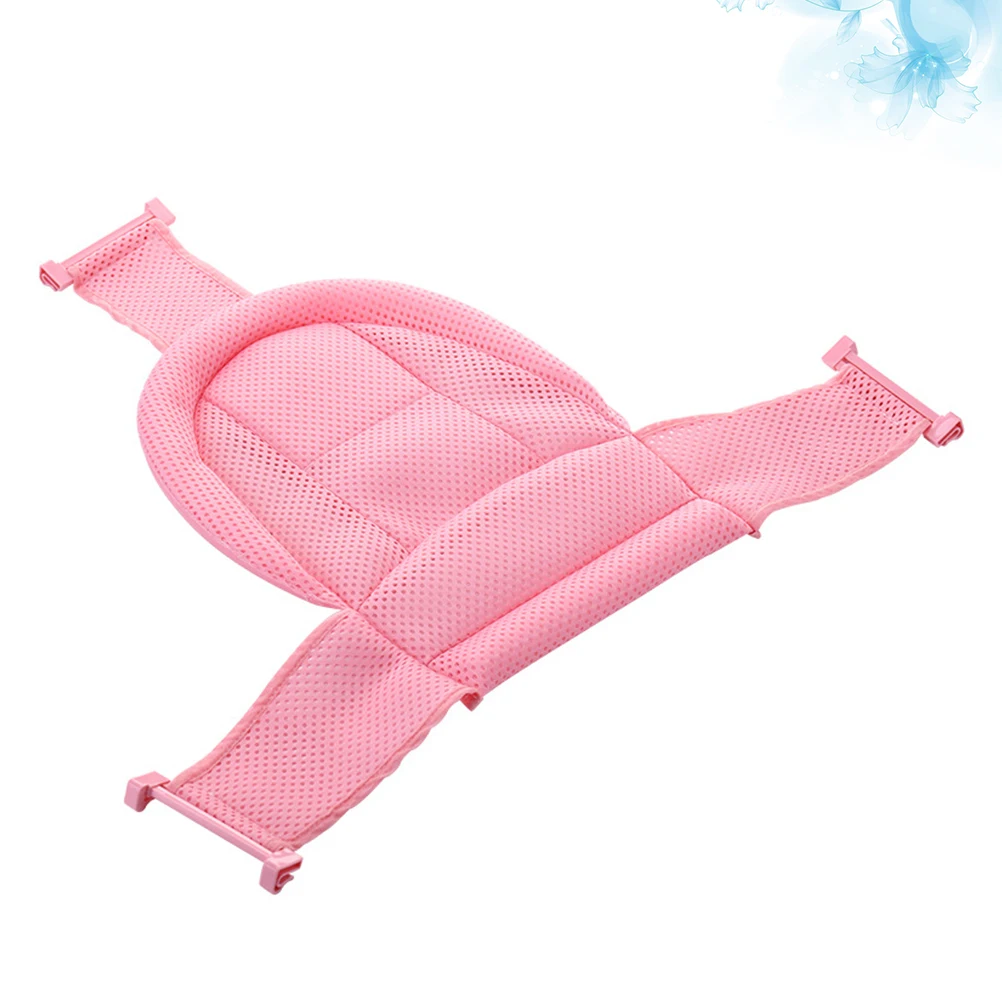 

Baby Bath Rack Anti-slip Bathtub Mesh Cushion Soft Thickening Breathable Surface Protect Non-slip Pink Newbron Pad Travel Light
