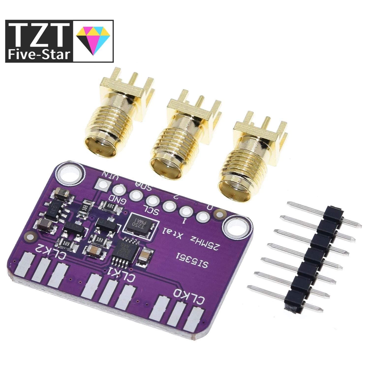 DC 3V-5V CJMCU-5351 Si5351A Si5351 I2C Clock Generator Breakout Board Module Signal Generator Clock 8KHz-160MHz