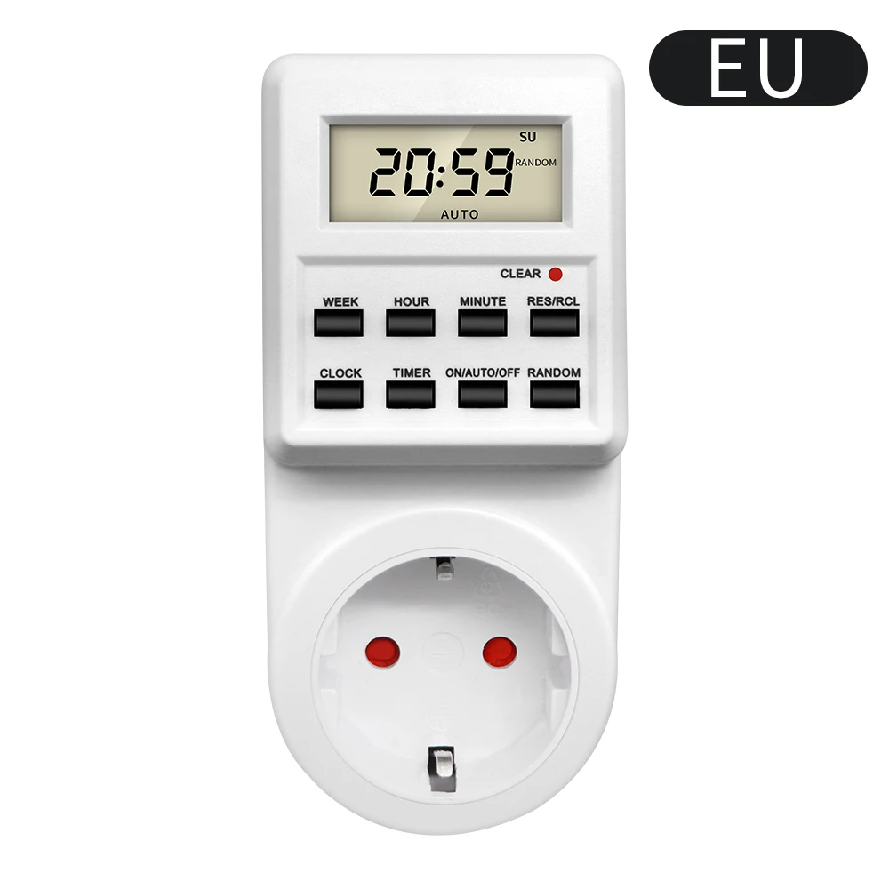 Prise de minuterie numérique électronique 24 heures prise de minuterie de cuisine cyclique prise de 