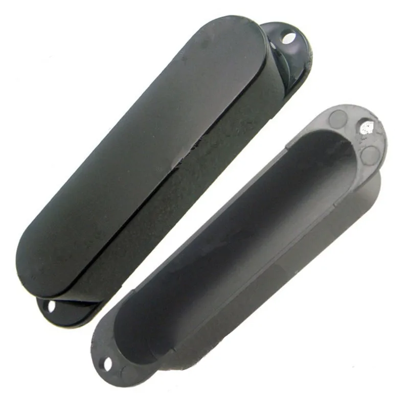 2er-Set E-Gitarren-Geschwindigkeitsregler, Schalterknopf, versiegelt, ohne Loch, Single-Coil-Gitarren-Tonabnehmerabdeckung, schwarz, Gitarrenzubehör – Detail 3