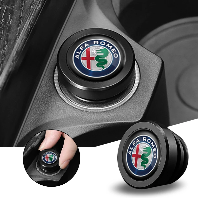 Car Cigarette Lighter Dust Cover Dustproof Decoration Cap For Alfa Romeo Giulietta 159 147 156 166 Mito Giulia GT Stelvio Tonale