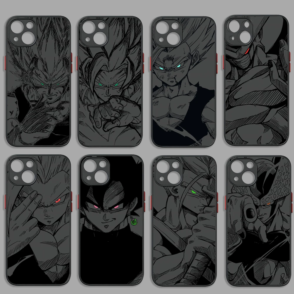 Anime D-Dragon Ball Cool For iPhone 16 promax Phone Case for iphone13 case Silicone Matte Cover Shockproof Protective Soft Cover