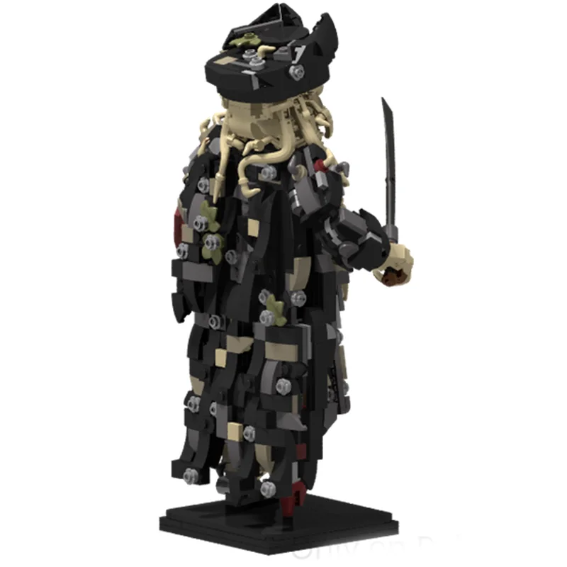 987 Uds. Figurita de Davy Jones, modelo de piratas de Disney, arquitectura de bloques de construcción, juguete educativo DIY, ladrillo, regalos de navidad para niños