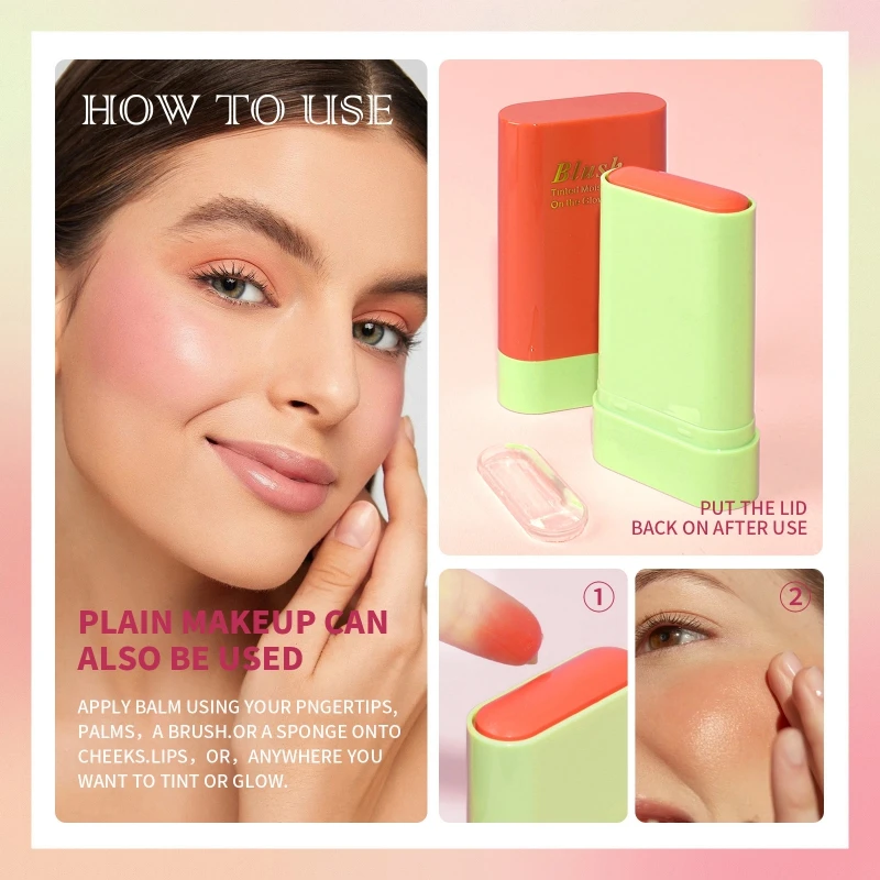 3 Color Face Blush Makeup Cheeks Cute Waterproof Maquiagem Long Lasting Eyeshadow Lipstick Soft Creamy Smooth 3D Charming