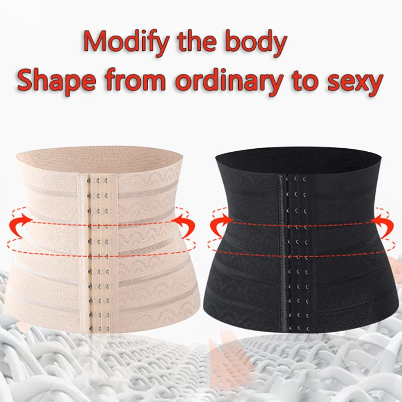 Body Shapewear Flat Belly Girdle Wrap Belt Corset for Tummy Control Women's Waist Trainer Slimming Sheath Postpartum Support