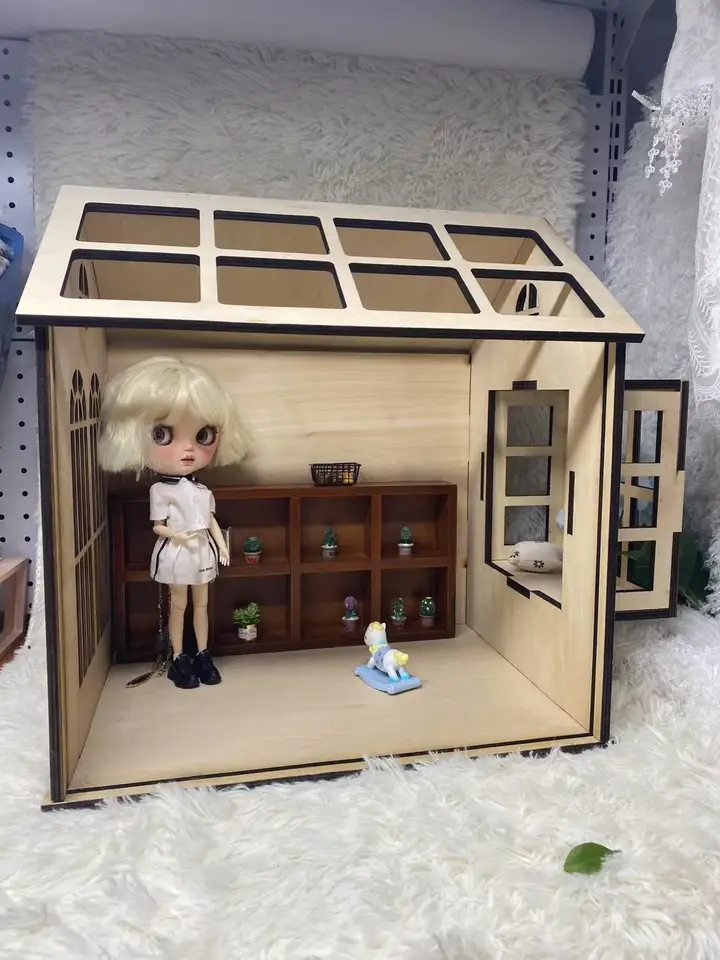 Sing-1:12 Dollhouse Miniature Meubles En Bois Cuisine Meuble D'angle