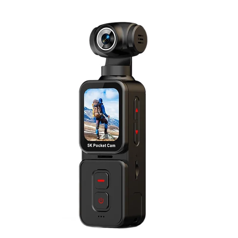 5K Ultra HD Sports Action Camera Rotating Lens Flip Screen Face Recognition Auto Tracking Outdoor Cycling Vlog Recorder Wide