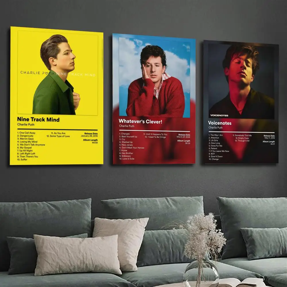 Singer C-Charlie Puth Poster Modern  Wall Art Aesthetic Minimalist Bedroom Decor Cafe Home Gift