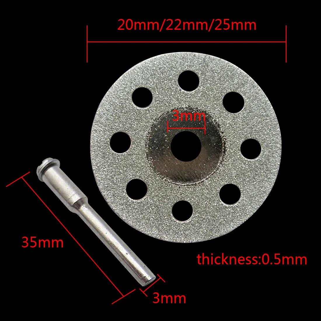 Abrasive Disc 10pcs/5pcs Dremel Mini Diamond Grinding Wheel Saw Cutting Disks For Dremel Rotary Tools Accessories with Mandrel