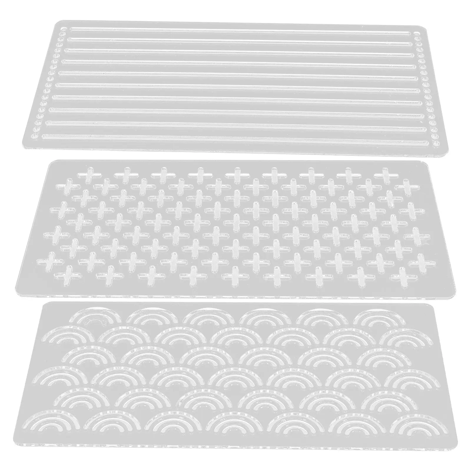 3Pcs Quilting Templates Clear Acrylic Sashiko Stencils Precision Sewing Patterns Embroidery Tracing Quilt Stencils for Beginners view 5