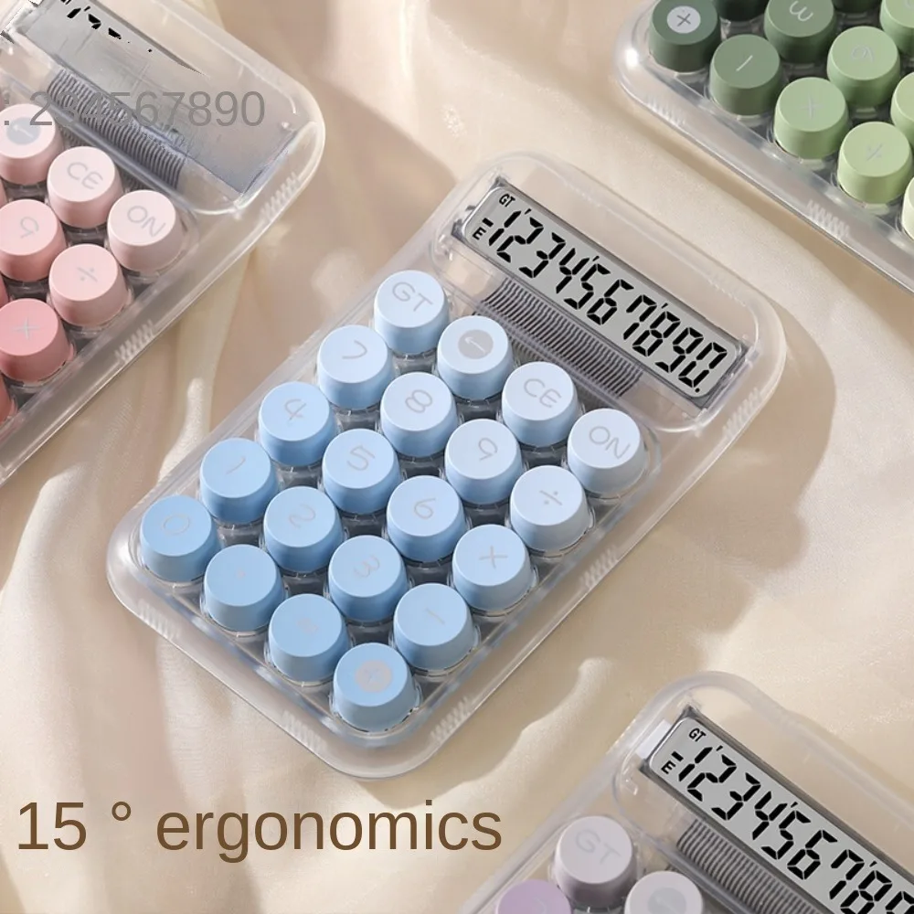 

Widescreen Transparent Electronic Calculator Portable 10 Digits Display Transparent Pretty Calculators Creative Colorful