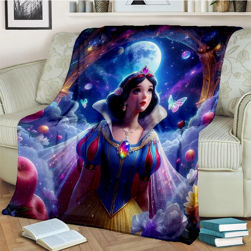 2025 New Snow White Cartoon Girl Disney Soft Flannel Blanket,Throw Blanket Comfortable Blanket for Beds Sofa Home Bedroom Kid