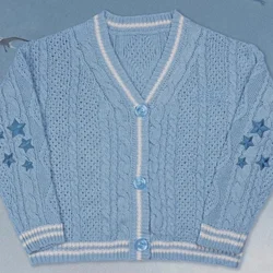 American Vintage Star Knitted Cardigan Casual Loose All Match V-neck Women Sweater Fashion Elegant Ladies Knitwear 1989 Clothes