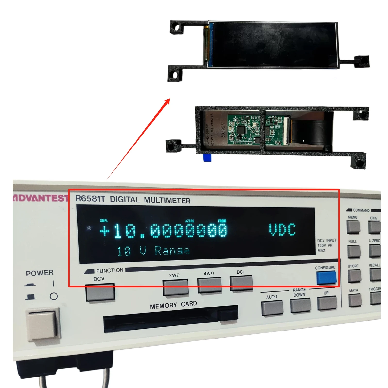 New LCD Screen Compatible for Advantest 6581T 6581D LCD VFD Screen Replacement（Welding required）