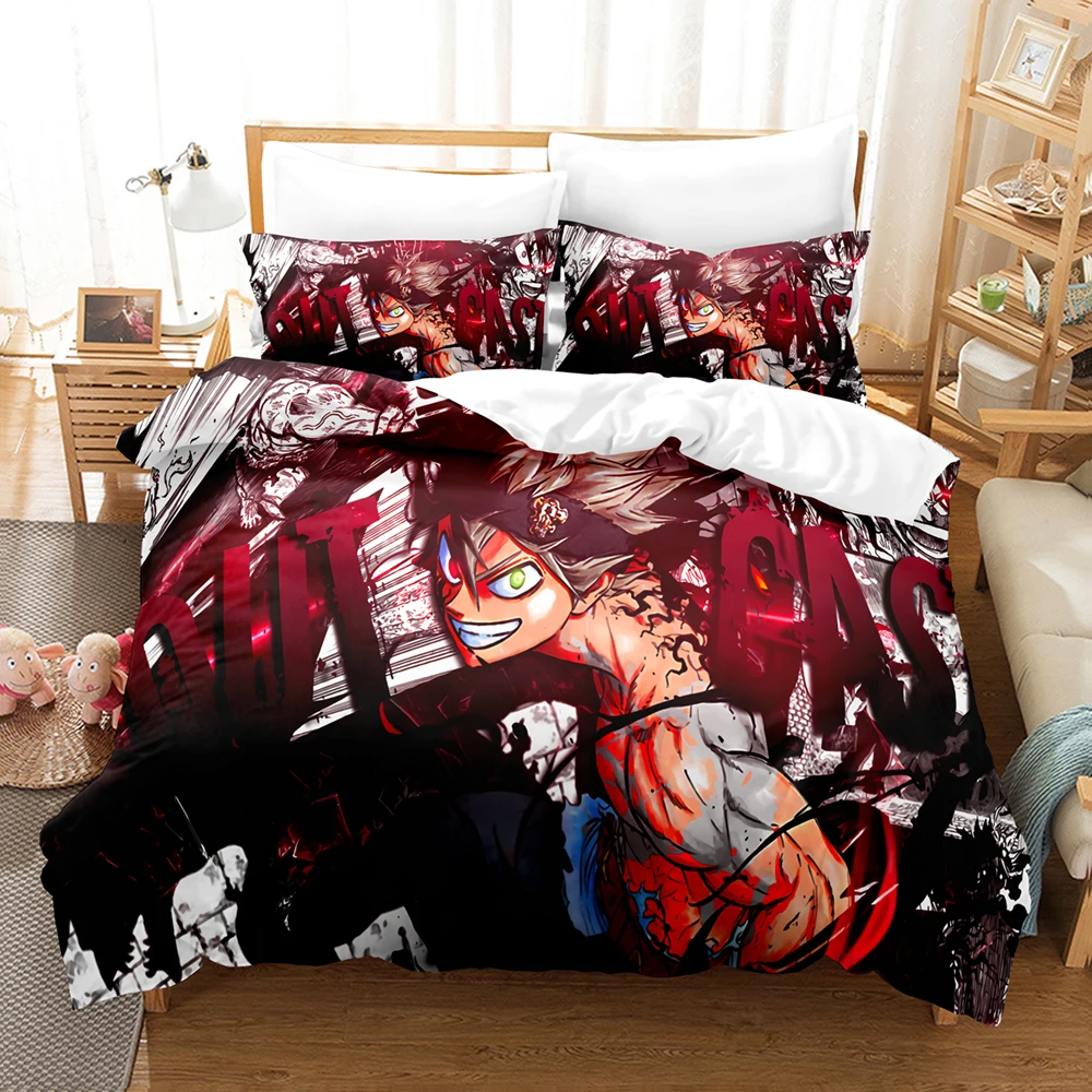 

3D Print Anime Black Clover Bedding Sets Duvet Cover Set With Pillowcase Twin Full Queen King Bedclothes Bed Linen Home Textiles