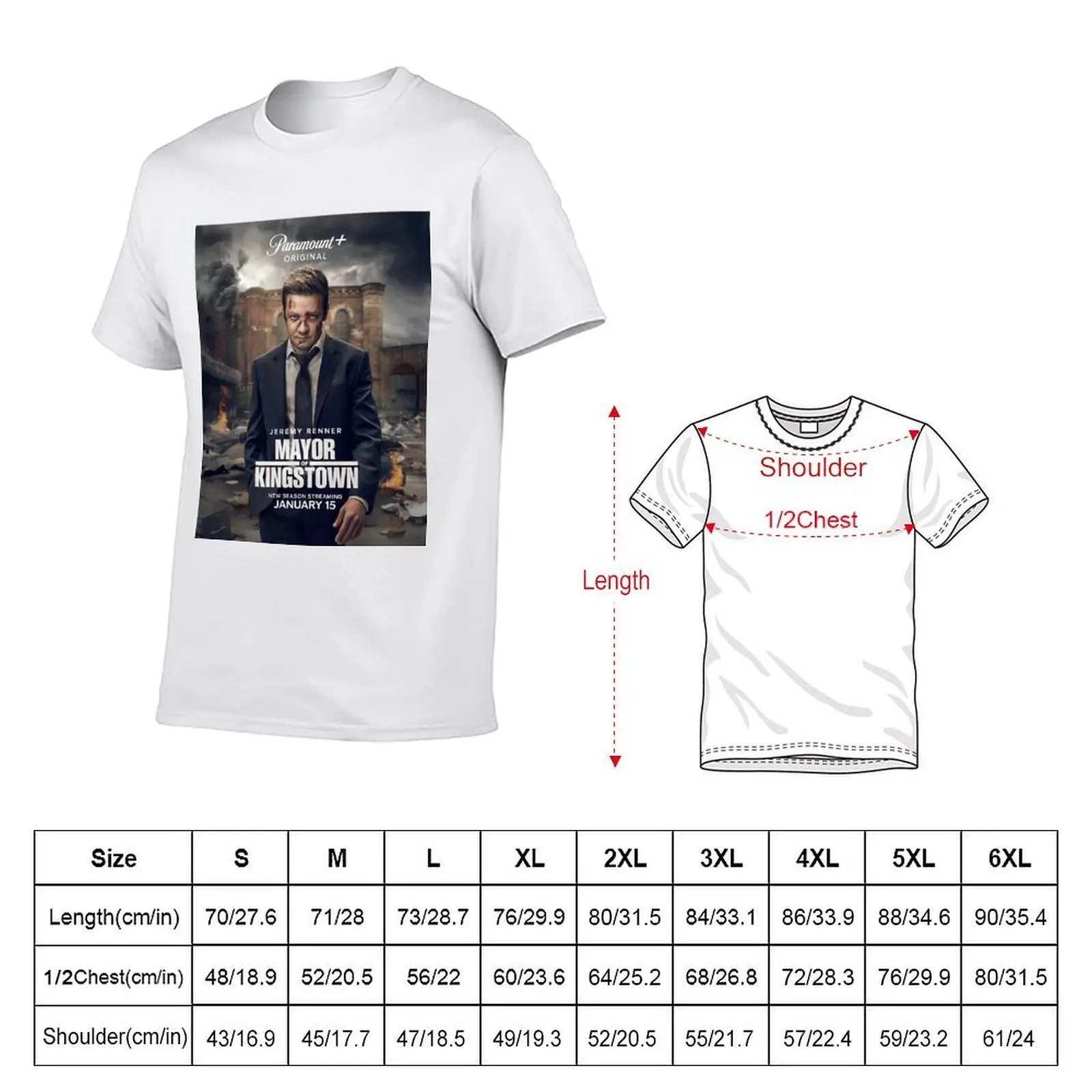 عمدة كينغستاون تي شيرت رجل تي شيرت للرجال عادية تي شيرت للرجل القطن مضحك تي شيرت