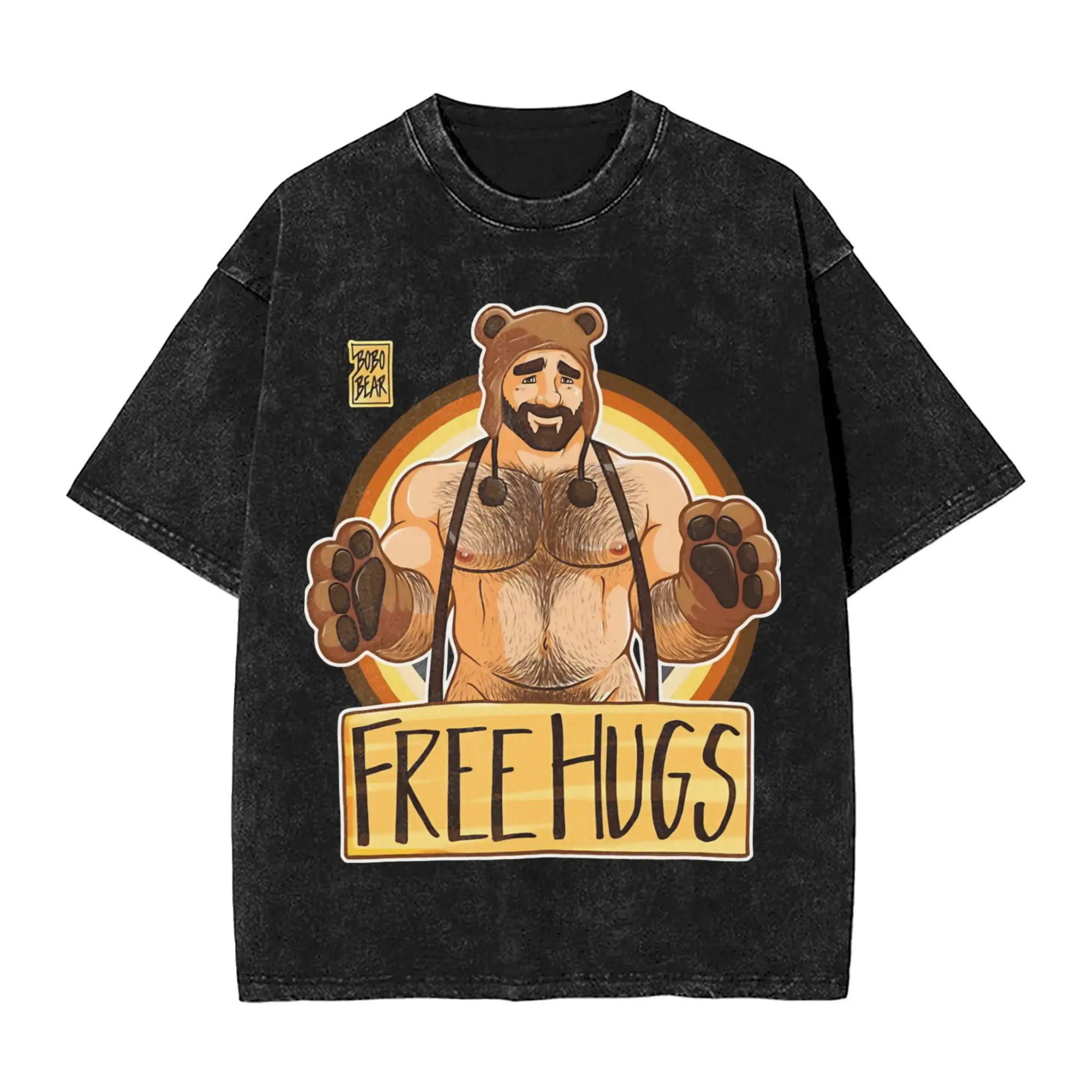 ADAM LIKES HUGS BEAR PRIDE Eurovisions 2026 T-Shirt  Popular T Shirts Short Sleeve Tops Summer O Neck Oversize Clothes