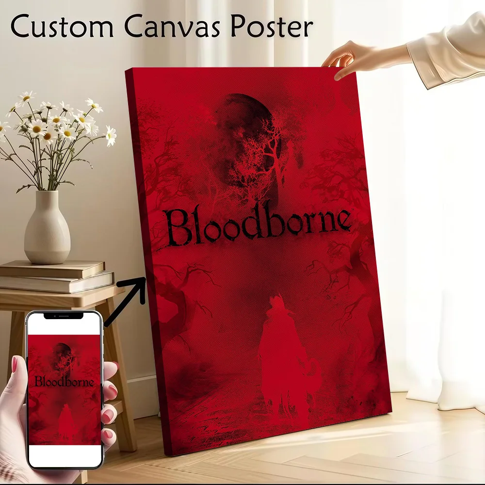 Bloodborne: Hunter's Desolate Path Printed Canvas Poster Personalized High Quality Wall Art Paintings for Luxury Decoration Room