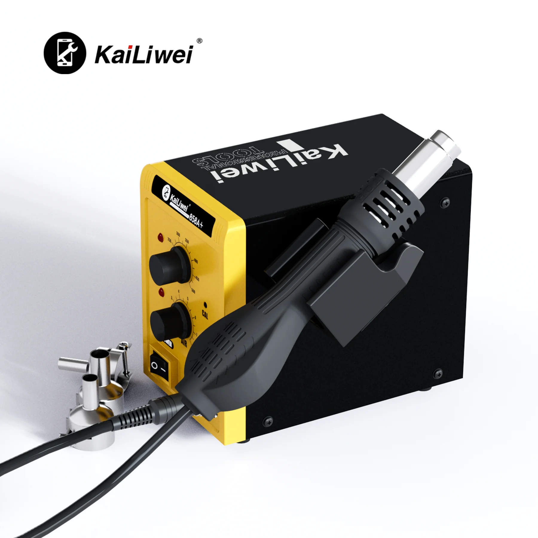 Kailiwei 700W Hot Air Table PCB Welding Chip Repair Mobile Phone Electronic Components Heat Gun 858A+