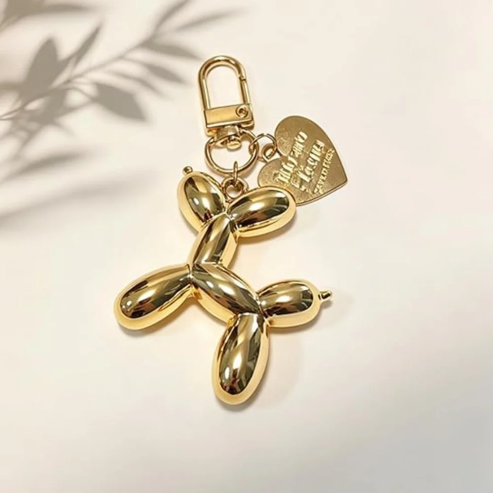 Jelly Balloon Dog Design Keychain for Women, Cute Girls Key Chain, Bag Charms Accessories for Car Purse Backpack