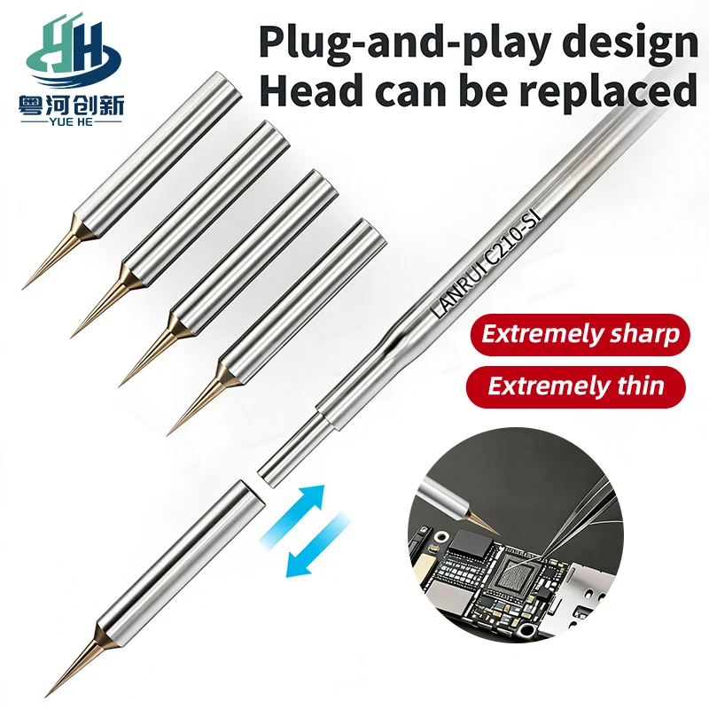 

Наконечник для паяльника Lanrui Speed Needle S01 C210: ультраострый, быстрый нагрев для ремонта материнских плат мобильных телефонов