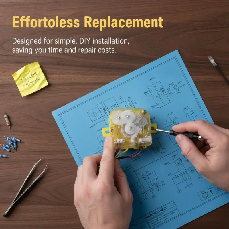 Washing Machine Timer Switch 3/6 Wire Waterproof Design Replacement Component for Home Laundry Appliance Repair