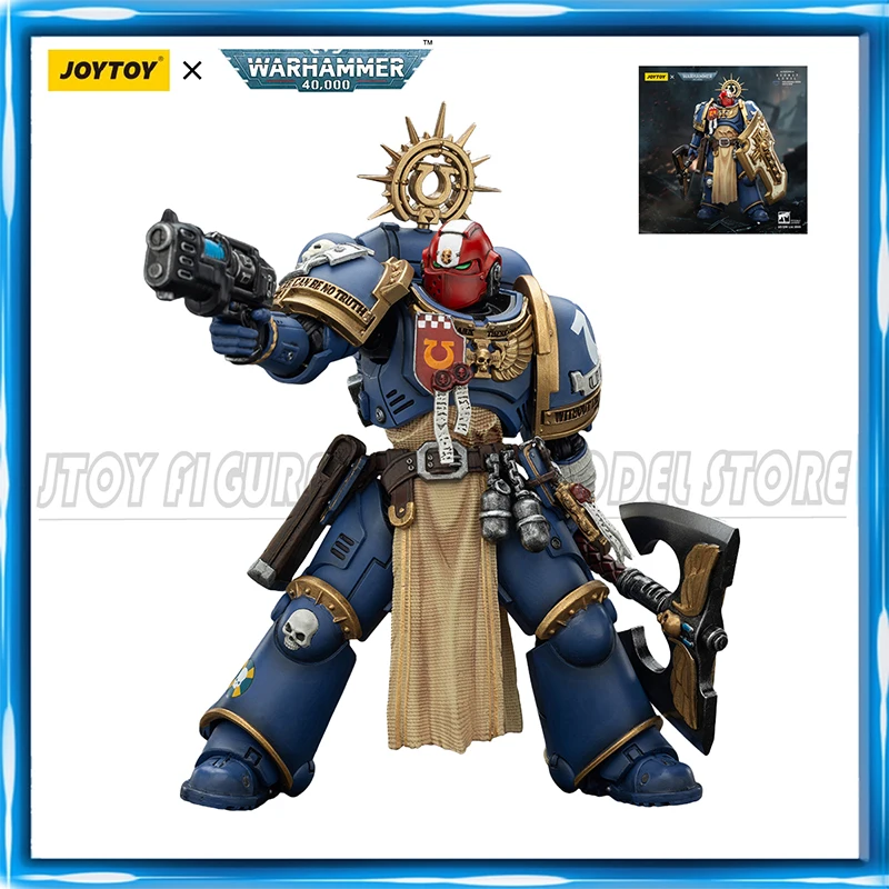 

[Предзаказ] JOYTOY Warhammer 40K 1/18 Фигурка Ультрамаринов Метаур с Мощным Топором, Шлемом и Плазменным Пистолетом