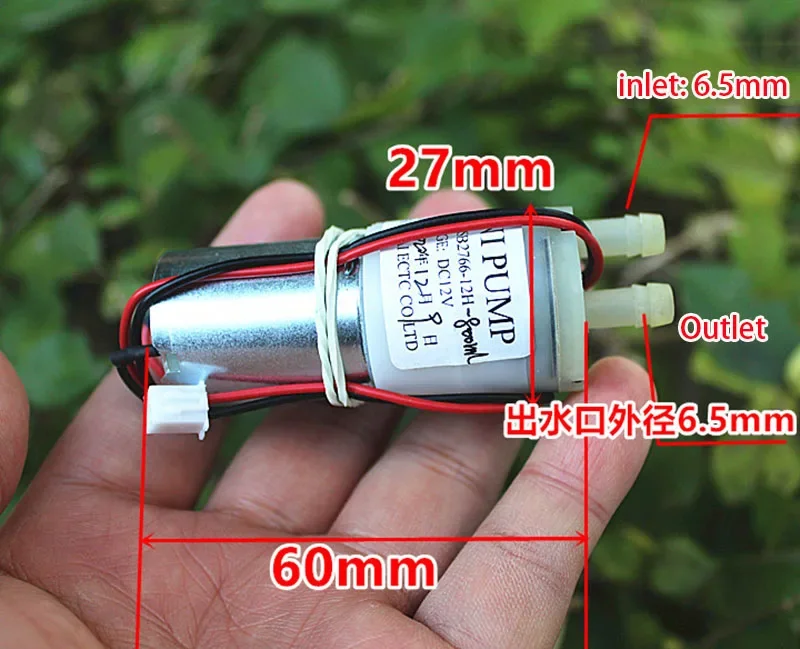 

DC 7V-12V Micro 370 Motor Water Pump Self Priming Diaphragm Water Pump Small Pressure Air Water Flow Control Pump