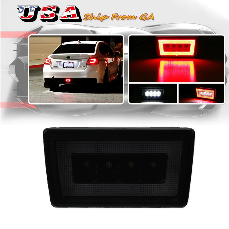 

3-In-1 Rear Fog Light Kit Compatible with Subaru Impreza WRX/STI or Crosstrek, Function as Tail/Brake Lamp, Backup Reverse Light