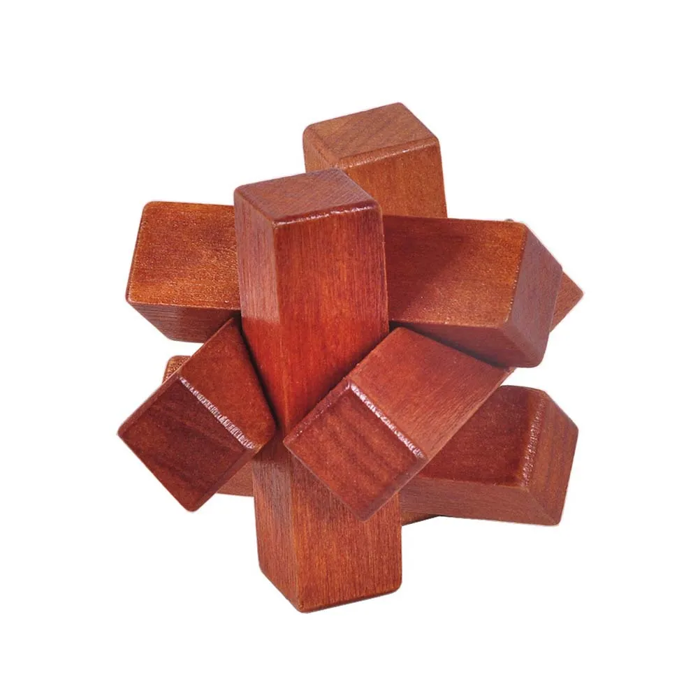 6 stuks hout Kongming Luban Lock 3D puzzel hersenspel voor kinderen volwassenen concentratie verbetering educatieve logica