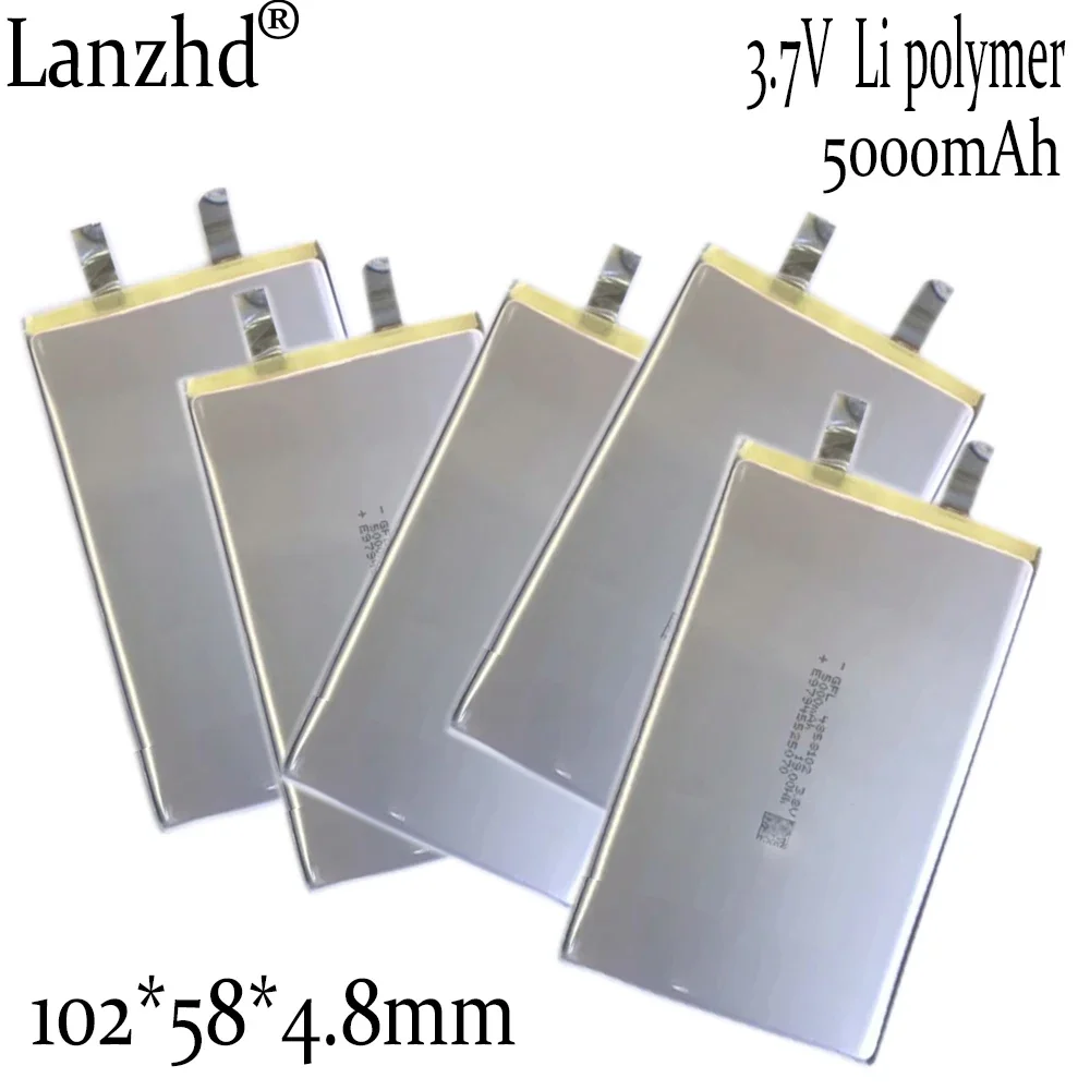 1-10PCS DIY Batteries 3.7V Li Polymer lithium battery 4858102 5000mAh For Tablet computer Mobile power medical monitoring