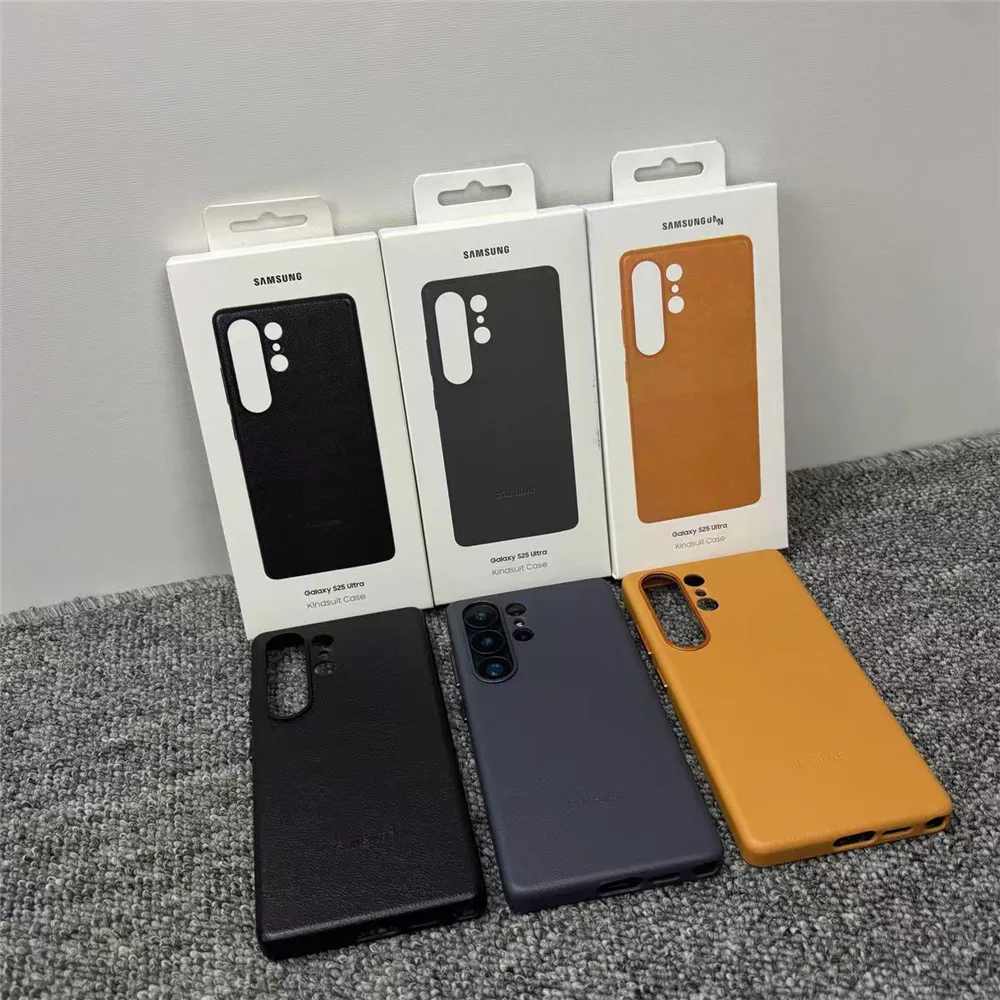 

Original Leather Case For Samsung S25 Ultra Full Protective Phone Back Cover Shockproof Shell For Galaxy S25Plus S25+ With Box