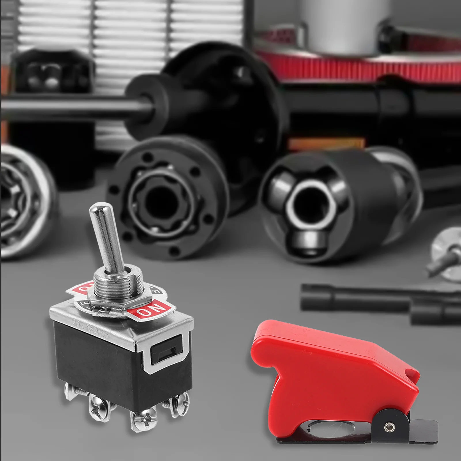 Red Protective Cover 3 Position Toggle Off on Waterproof Sturdy Design High Performance Easy Install