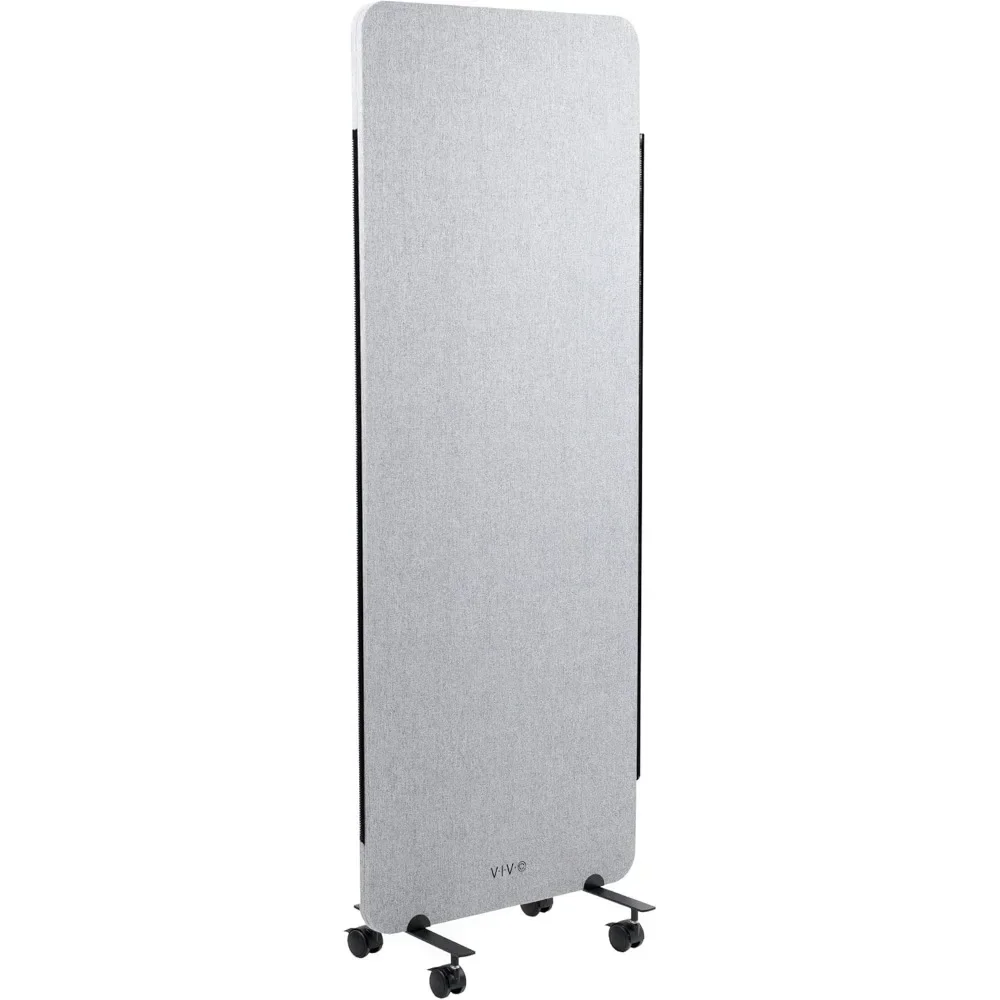 

Freestanding 24 x 66 inch Privacy Panel, Mobile Cubicle Divider, Single 24 inch Wall Partition with 2-Sided Zipper Attachme
