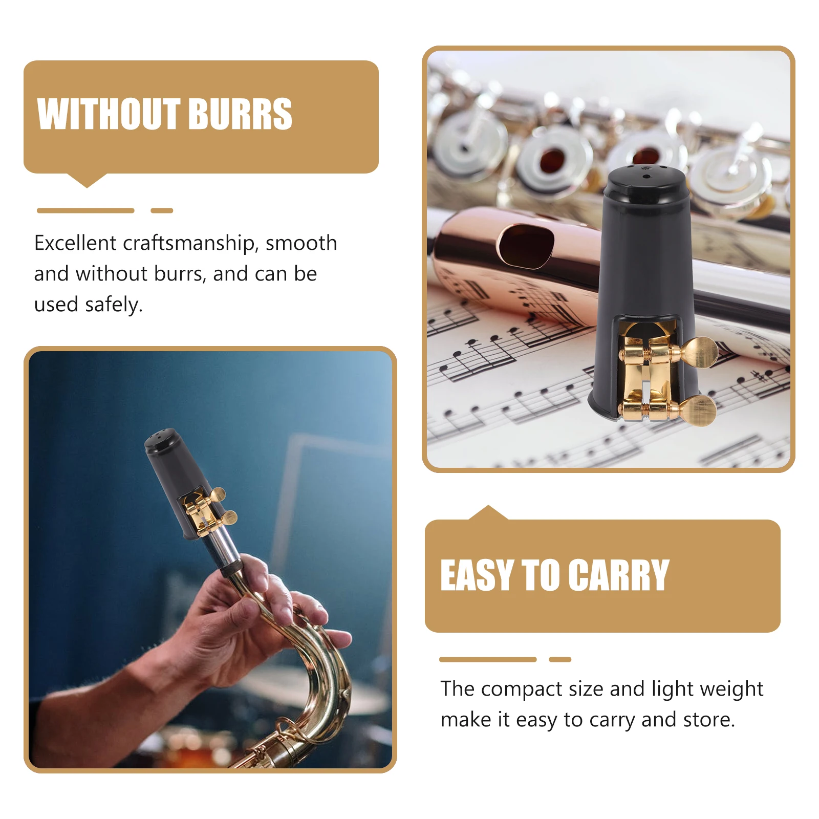 

Saxophone Hat Clamp Ligature Mouthpiece Musical Instrument Brass Alto Cap